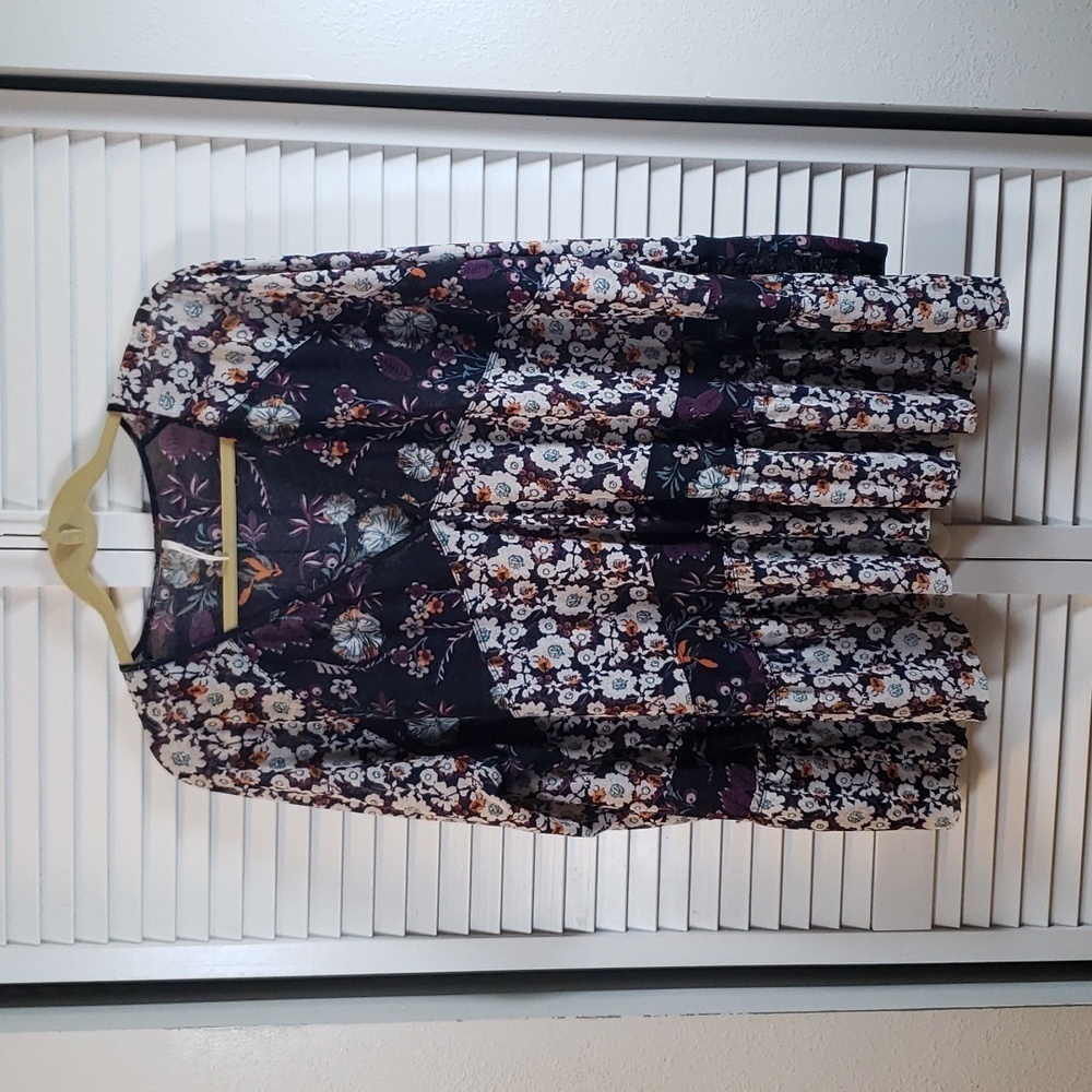 Free People Isabelle Tunic Long Sleeve Floral Top Blogger Fave, Size S - Picture 5 of 13